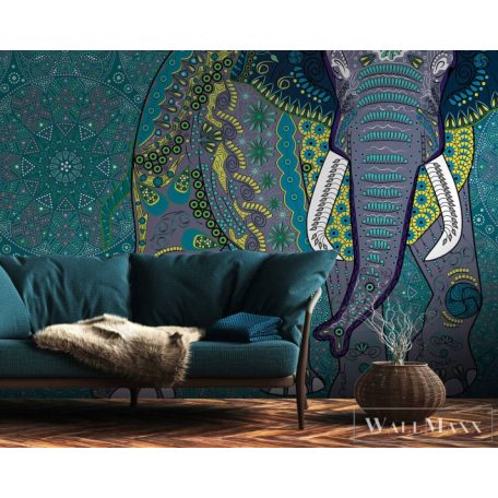 AS CREATION The Wall 38262-1 kék elefánt mintás grafikus digitális panel