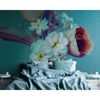   AS CREATION The Wall 38269-1 türkíz virág mintás grafikus digitális panel