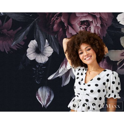 AS CREATION The Wall 38279-1 bíbor virág mintás grafikus digitális panel