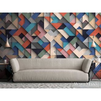  AS CREATION The Wall 38287-1 színes Tér-hatású 3D-mintás Modern vlies digitális panel