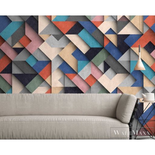 AS CREATION The Wall 38287-1 színes Tér-hatású 3D-mintás Modern vlies digitális panel
