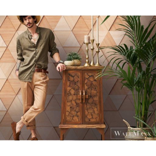 AS CREATION The Wall 38288-1 bézs, barna Tér-hatású 3D-mintás Modern vlies digitális panel