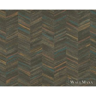 AS CREATION Geo Effect 38309-2 kék parkettamintás tapéta