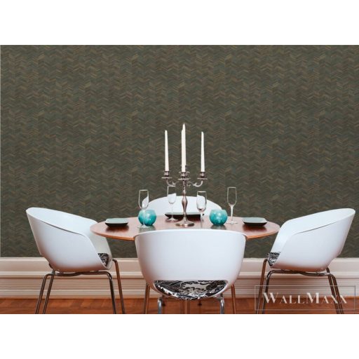 AS CREATION Geo Effect 38309-2 kék parkettamintás tapéta