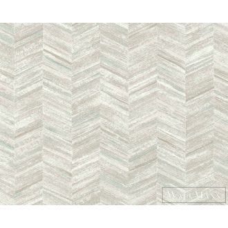 AS CREATION Geo Effect 38309-4 zöld parkettamintás tapéta