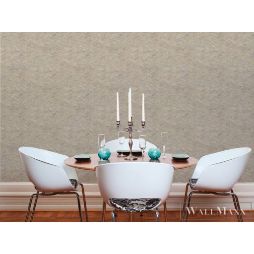 AS CREATION Geo Effect 38309-5 bézs parkettamintás tapéta