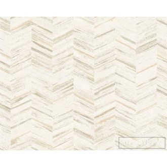   AS CREATION Geo Effect 38309-6 krémfehér parkettamintás tapéta