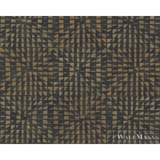   AS Creation Geo Effect 38352-2 fekete, réz, arany Tér-hatású 3D-mintás Geometriai vlies tapéta