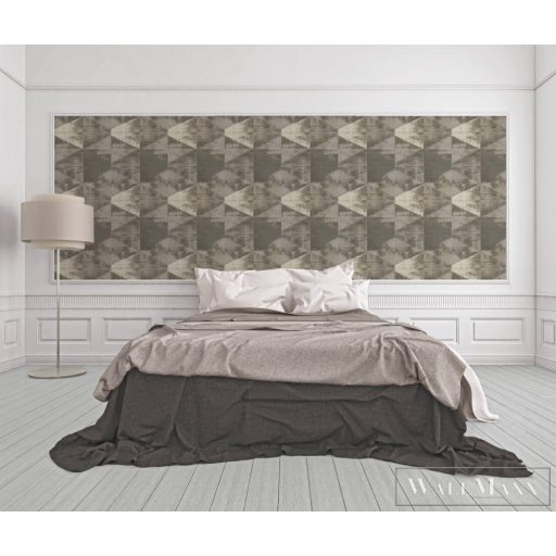 AS Creation Geo Effect 38353-5 bézs, törtfehér, fémhatású Tér-hatású 3D-mintás Geometriai vlies tapéta