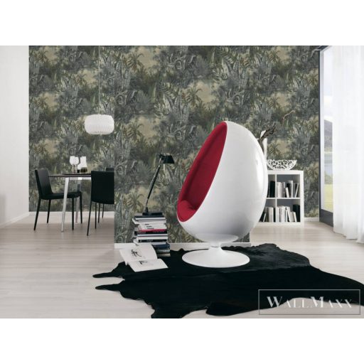 AS CREATION My Home My Spa 38356-3|Természet jellegű zöld dzsungel mintás tapéta