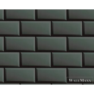   AS Creation My Home My Spa 38357-1 antracit, törtfehér Tégla mintás Térhatású vlies tapéta
