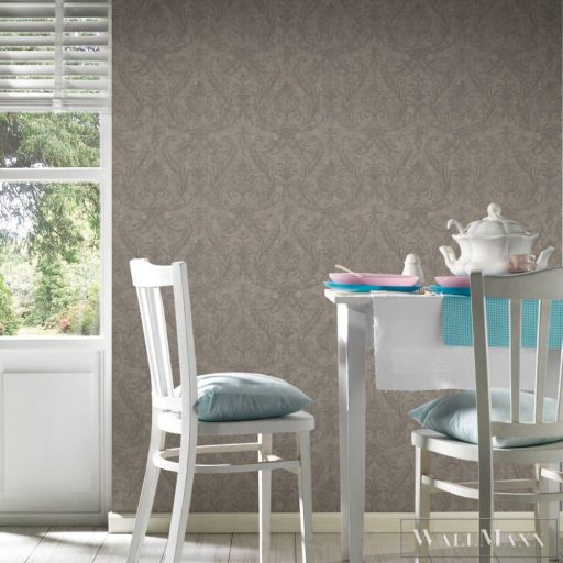 AS CREATION Alberto 38381-2 ezüst barokk mintás elegáns XXL tapéta