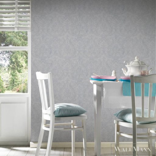 AS CREATION Alberto 38381-4 ezüst barokk mintás elegáns XXL tapéta