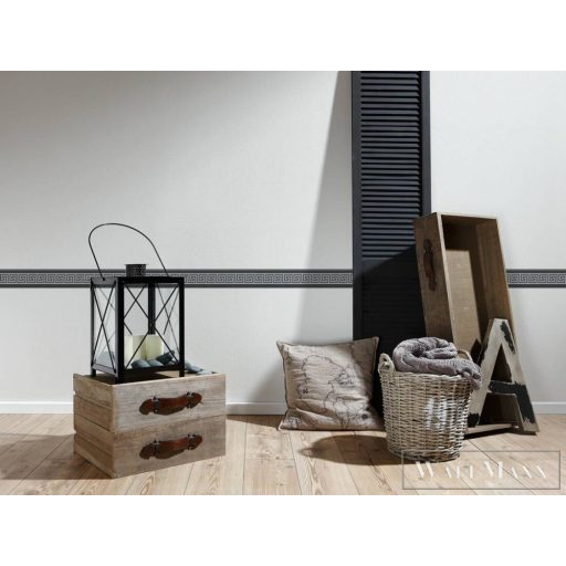 AS CREATION Only Borders 38392-1 sötét görög mintás klasszikus bordűr