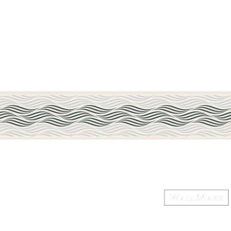   AS CREATION Only Borders 38412-6 sötét hullámos modern bordűr