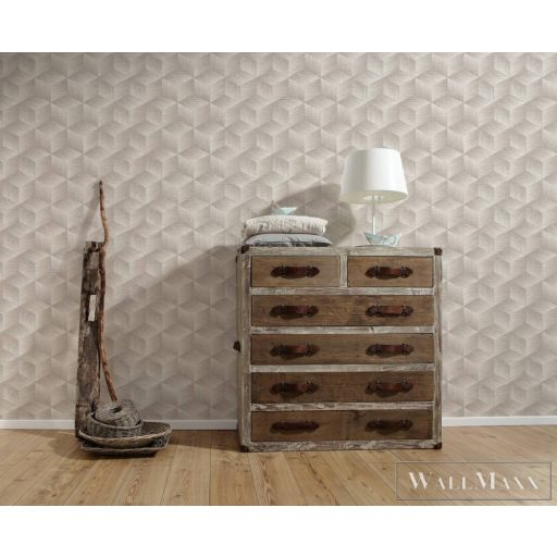 AS CREATION Natural Living 38506-1 bézs tér-hatású grafikus tapéta 1darab