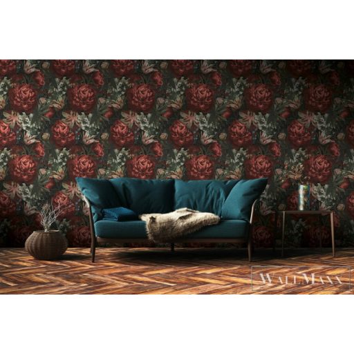 AS CREATION PintWalls 38509-1 vörös rózsa mintás elegáns tapéta