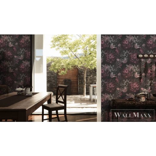 AS CREATION PintWalls 38509-3 lila rózsa mintás elegáns tapéta