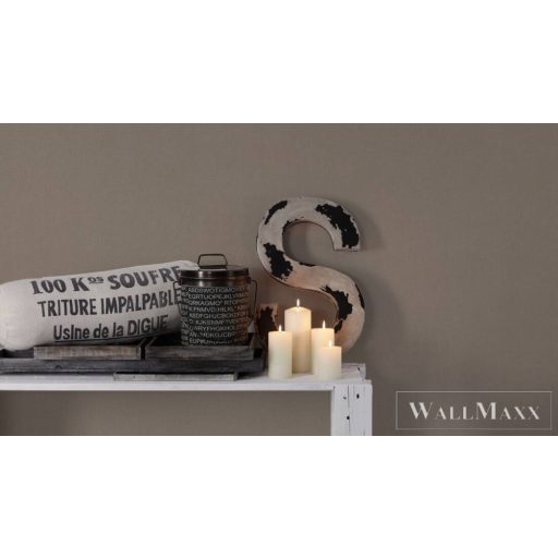 AS CREATION Pure Elegance 38512-3 barna szövet uni tapéta