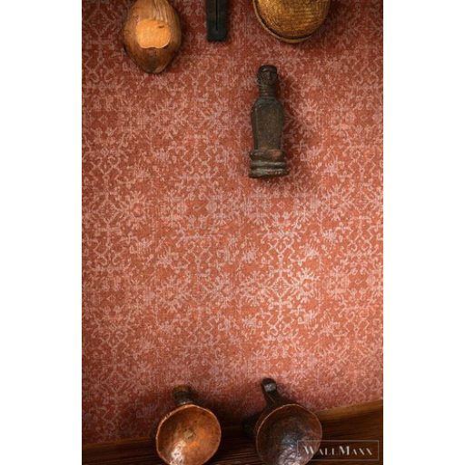 AS Creation Desert Lodge 38521-1 arany, fémhatású, piros Textil mintás Klasszikus vlies tapéta