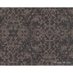   AS Creation Desert Lodge 38521-2 fekete, réz, fémhatású Textil mintás Klasszikus vlies tapéta