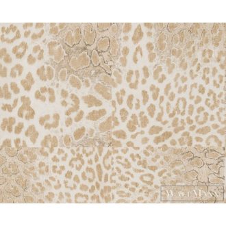   AS CREATION Desert Lodge 38523-1 bézs leopárdmintás tapéta