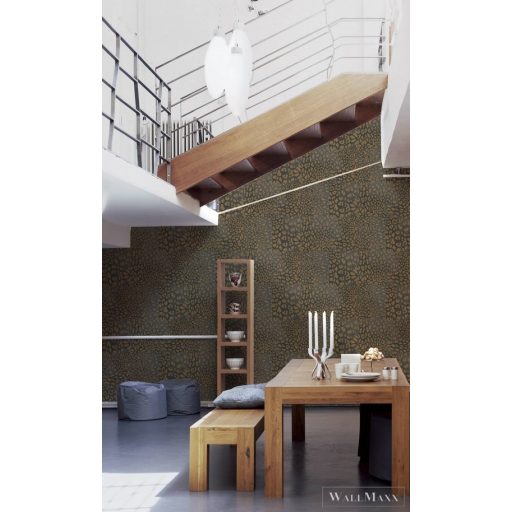 AS CREATION Desert Lodge 38523-4 arany leopárdmintás tapéta