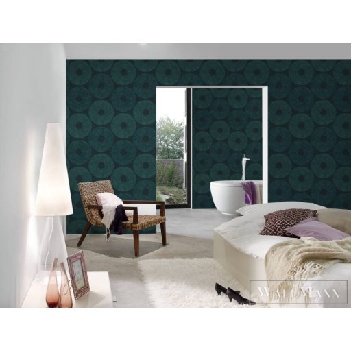 AS CREATION Desert Lodge 38524-4 kék geometriai tapéta