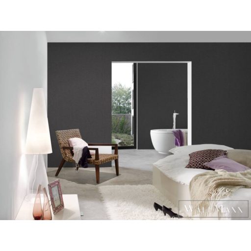 AS Creation Desert Lodge 38529-3 fekete, törtfehér Textil mintás Klasszikus vlies tapéta