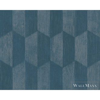   AS Creation Geo Effect 38592-1 kék Tér-hatású 3D-mintás Geometriai vlies tapéta