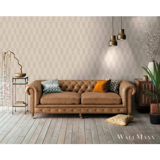 AS Creation Geo Effect 38592-2 törtfehér Tér-hatású 3D-mintás Geometriai vlies tapéta