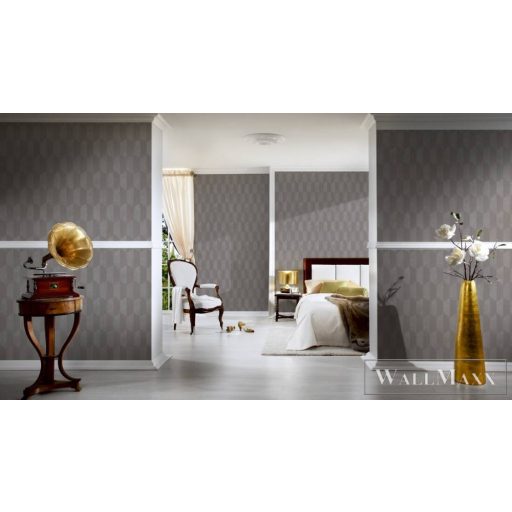 AS Creation Geo Effect 38592-3 bézs, törtfehér, taupe Tér-hatású 3D-mintás Geometriai vlies tapéta