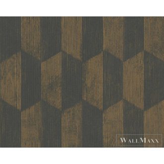   AS Creation Geo Effect 38592-4 bronz, barna, arany Tér-hatású 3D-mintás Geometriai vlies tapéta