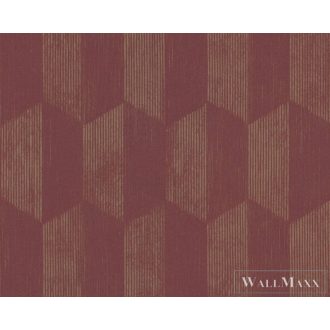   AS Creation Geo Effect 38592-5 arany, fémhatású, lila Tér-hatású 3D-mintás Geometriai vlies tapéta