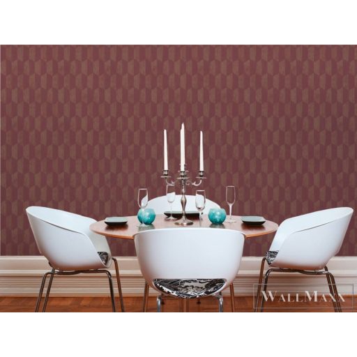 AS Creation Geo Effect 38592-5 arany, fémhatású, lila Tér-hatású 3D-mintás Geometriai vlies tapéta