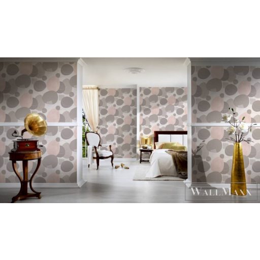 AS CREATION Geo Effect 38595-2 bézs körös tapéta