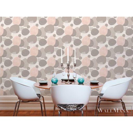 AS CREATION Geo Effect 38595-2 bézs körös tapéta