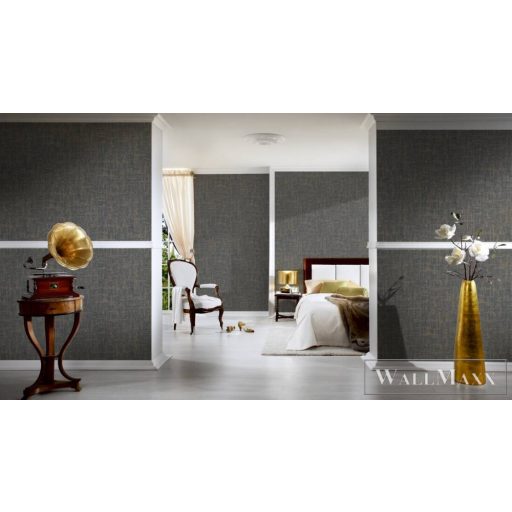 AS Creation Geo Effect 38596-1 bronz, arany, fémhatású Textil mintás Klasszikus vlies tapéta