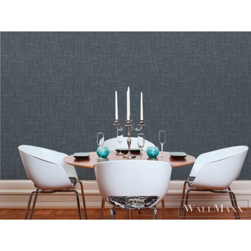 AS Creation Geo Effect 38596-2 kék, arany, fémhatású Textil mintás Klasszikus vlies tapéta