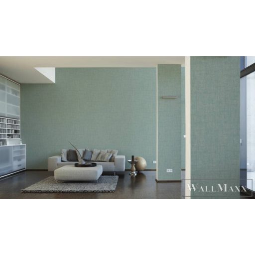 AS Creation Geo Effect 38596-6 kék, zöld, türkiz Textil mintás Klasszikus vlies tapéta