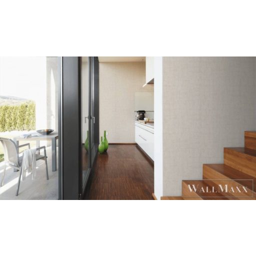 AS Creation Geo Effect 38596-8 bézs, krémszínű Textil mintás Klasszikus vlies tapéta