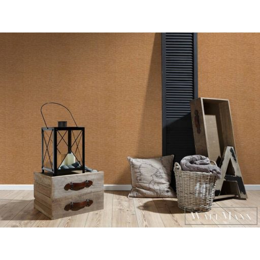 AS CREATION Hygge 38597-5 vörösréz intarzia mintás vidéki tapéta