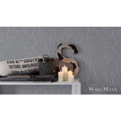 AS CREATION Hygge 38598-1 ezüst csíkos vidéki tapéta