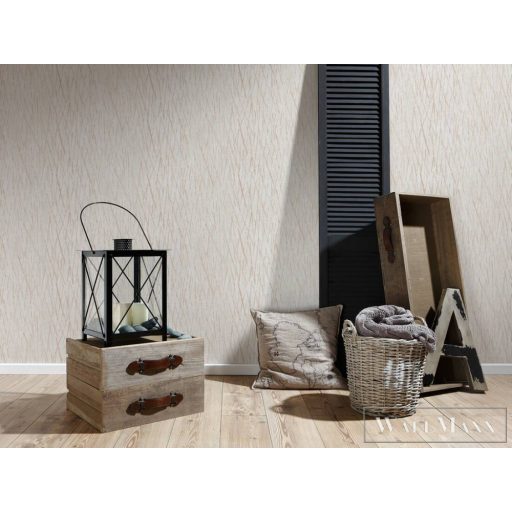 AS CREATION Hygge 38598-2 vörösréz csíkos vidéki tapéta