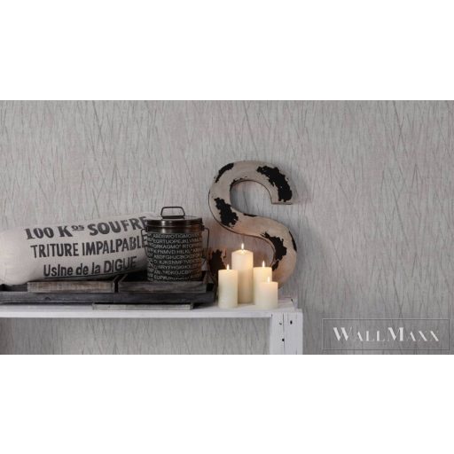 AS CREATION Hygge 38598-7 ezüst csíkos vidéki tapéta