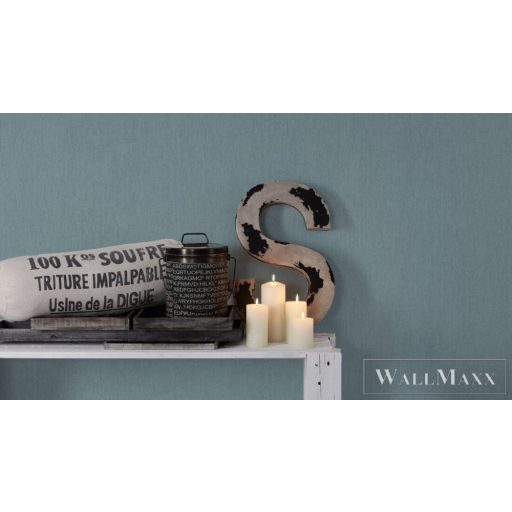 AS CREATION Hygge 38599-4 kék Textil mintás Vidéki vlies tapéta