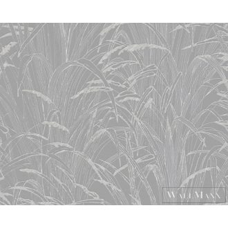   AS CREATION Hygge 38600-1 ezüst levél mintás vidéki tapéta