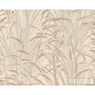   AS CREATION Hygge 38600-2 bronz levél mintás vidéki tapéta