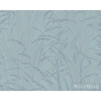   AS CREATION Hygge 38600-4 kék levél mintás vidéki tapéta
