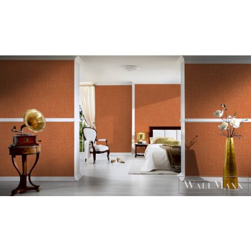 AS Creation Geo Effect 38608-1 narancssárga Textil mintás Klasszikus vlies tapéta